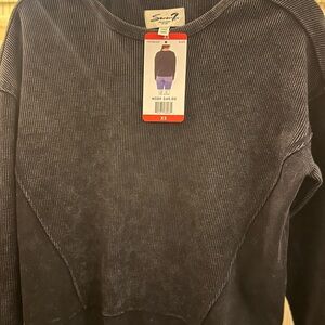 NWT Seven7 Women's Dark Gray Crewneck Sweatshirt